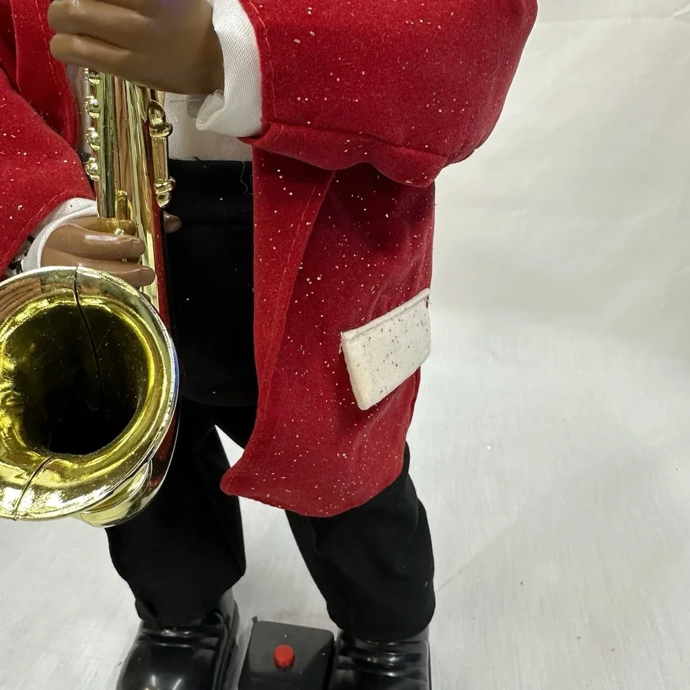 Gemmy Sax Playing Santa Claus Animated Jazz Music Christmas Vintage 15" READ DES - Picture 12 of 16
